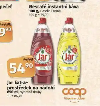 Coop Jar extra + prostředek na nádobí nabídka