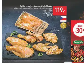 Globus Selská kuřecí marinovaná křídla globus nabídka