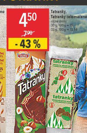 Globus Tatranky, tatranky celomáčené nabídka