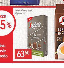 Globus Segafredo káva nabídka