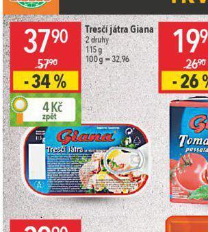 Globus Tresčí játra giana nabídka