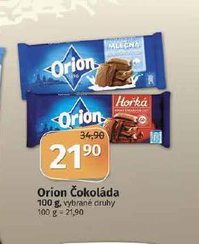 Coop Orion čokoláda nabídka