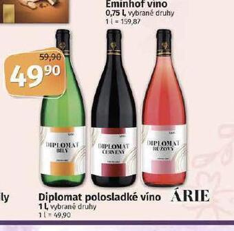 Coop Diplomat polosladké víno nabídka