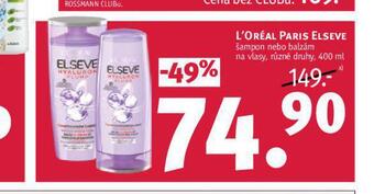 Rossmann Loreal elseve šampon, balzám nabídka