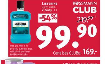 Rossmann Listerine ústní voda nabídka