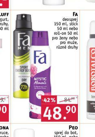 Rossmann Fa deosprej, stick, roll-on nabídka