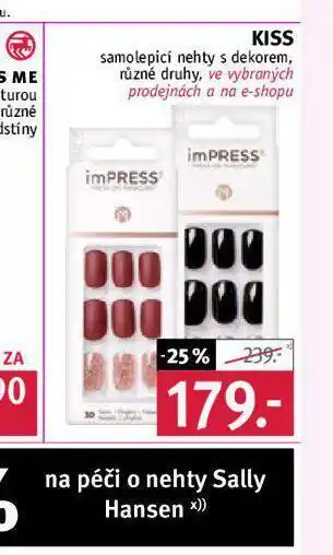 Rossmann Kiss samolepicí nehty nabídka