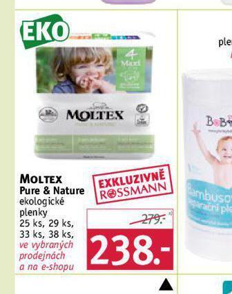 Rossmann Moltex ekologické plenky nabídka