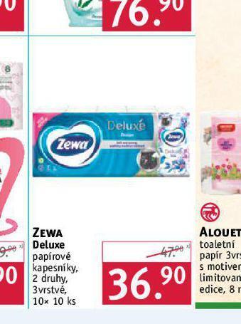 Rossmann Zewa deluxe papírové kapesníky nabídka