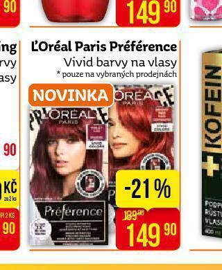 Teta Loreal paris préférence barva na vlasy nabídka