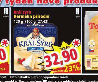 Norma Král sýrů hermelín nabídka