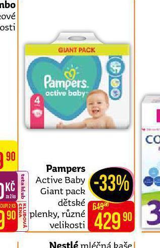 Teta Pampers dětské plenky nabídka