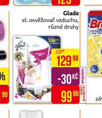 Teta Glade el. osvěžovač vzduchu nabídka