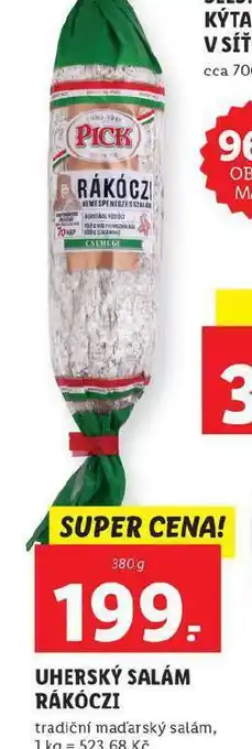 Lidl Uherský salám nabídka