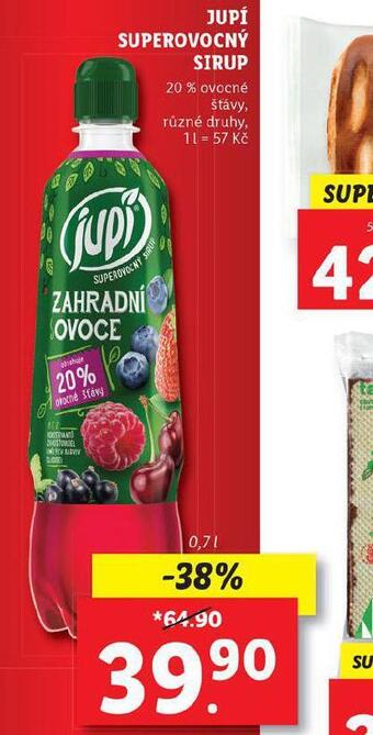 Lidl Jupí sirup nabídka