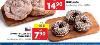Lidl Donut s belgickou čokoládou nabídka