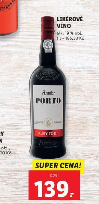 Lidl Likérové víno nabídka