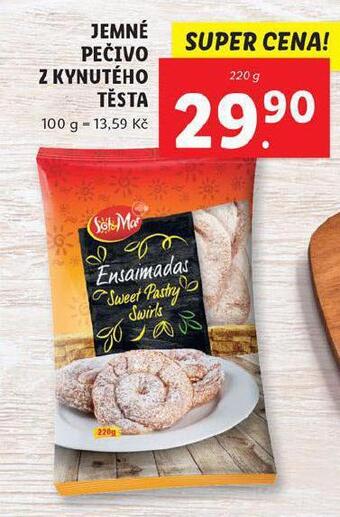 Jemné pečivo z kynutého těsta