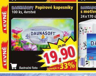Norma Daunasoft papírové kapesníky nabídka