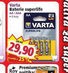 Norma Varta baterie superlife nabídka