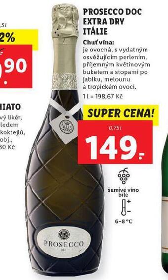 Lidl Prosecco doc extra dry itálie nabídka