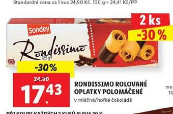 Lidl Rondissimo rolované oplatky nabídka