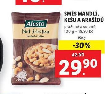 Lidl Směs mandlí, kešu a arašídů nabídka