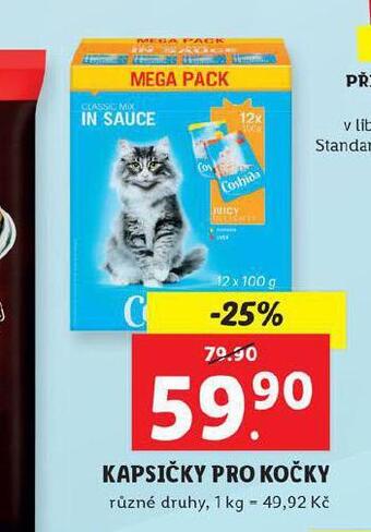 Lidl Kapsičky pro kočky nabídka