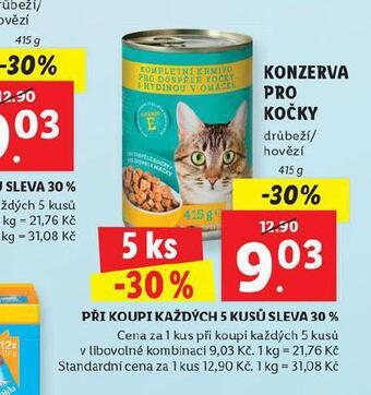 Lidl Konzerva pro kočky nabídka