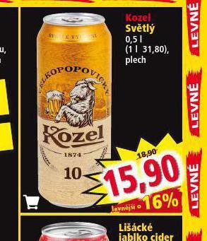 Norma Pivo velkopopovický kozel 10 nabídka