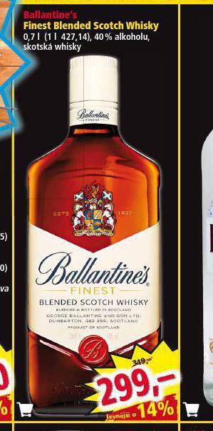 Norma Ballantines´finest blended scotch whisky nabídka