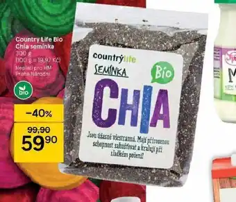 Tesco Country life bio chia semínka nabídka