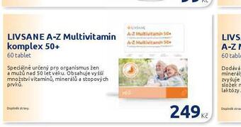 Benu Livsane a-z multivitamin komplex 50+ nabídka