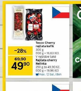 Tesco Cherry rajčata keřík nabídka