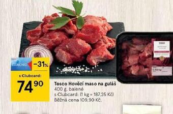 Tesco Hovězí maso na guláš nabídka