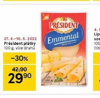 Tesco Président plátky nabídka