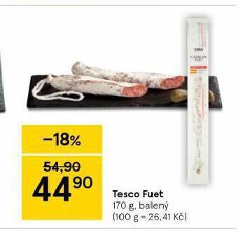 Tesco Tesco fuet nabídka