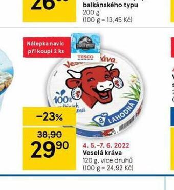 Tesco Sýr veselá kráva nabídka
