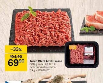 Tesco Mleté hovězí maso nabídka