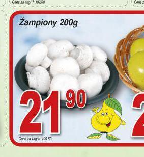 Lidl Žampiony nabídka