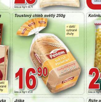 Lidl Toustový chléb světlý nabídka