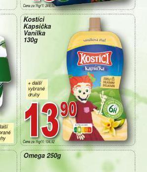 Lidl Kostíci kapsička vanilka nabídka