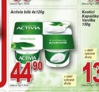 Lidl Activia bílá nabídka