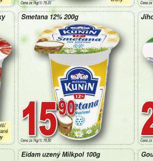 Lidl Smetana 12% nabídka