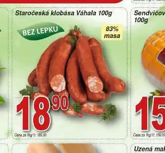 Lidl Staročeská klobása nabídka
