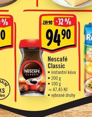 Jip Nescafé classic instantní káva nabídka