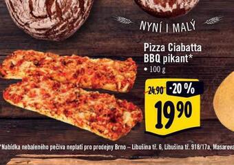 Jip Pizza ciabatta bbq pikant nabídka