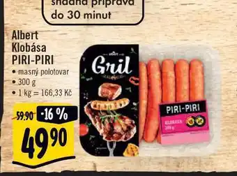 Jip Albert klobása piri piri nabídka