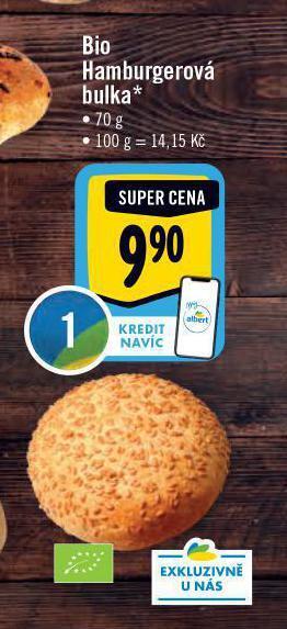 Jip Bio hamburgerová bulka nabídka