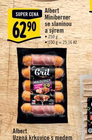 Jip Albert miniberner se slaninou a sýrem nabídka